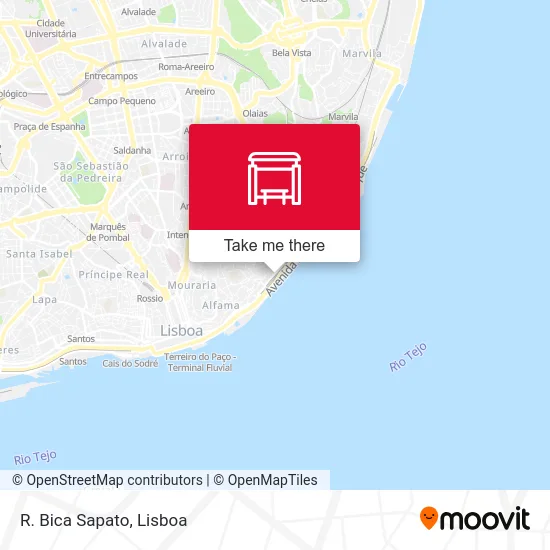 R. Bica Sapato map