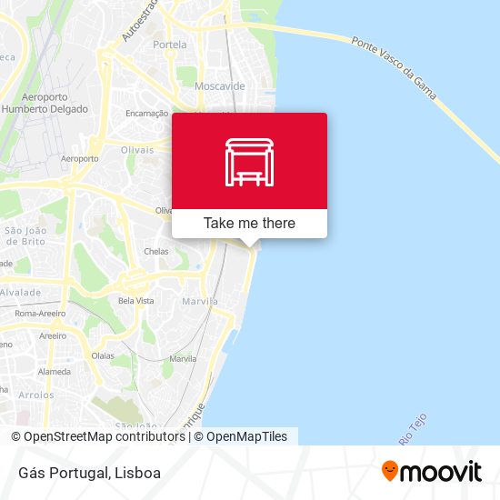 Gás Portugal mapa