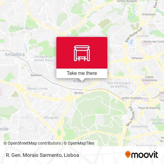 R. Gen. Morais Sarmento mapa