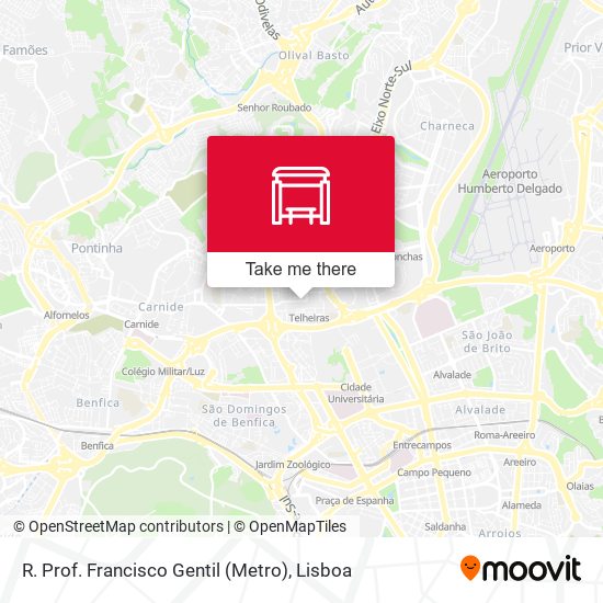 R. Prof. Francisco Gentil (Metro) mapa