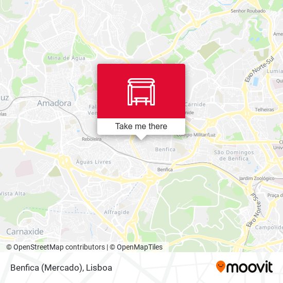 Benfica (Mercado) mapa