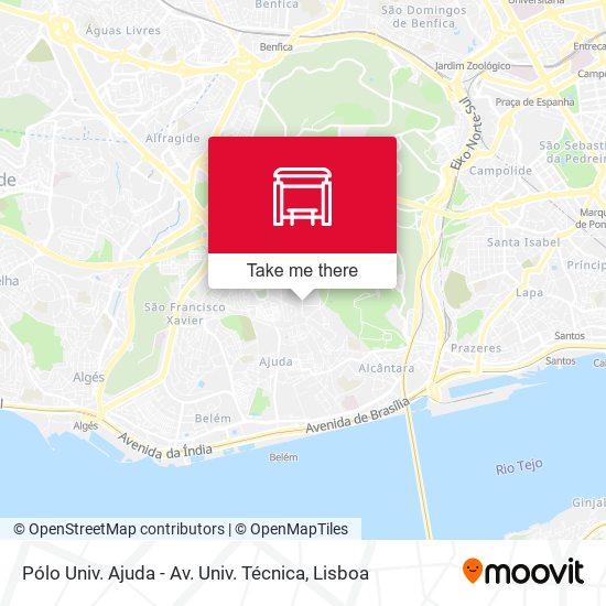 Pólo Univ. Ajuda - Av. Univ. Técnica map