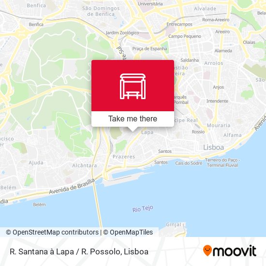 R. Santana à Lapa / R. Possolo mapa