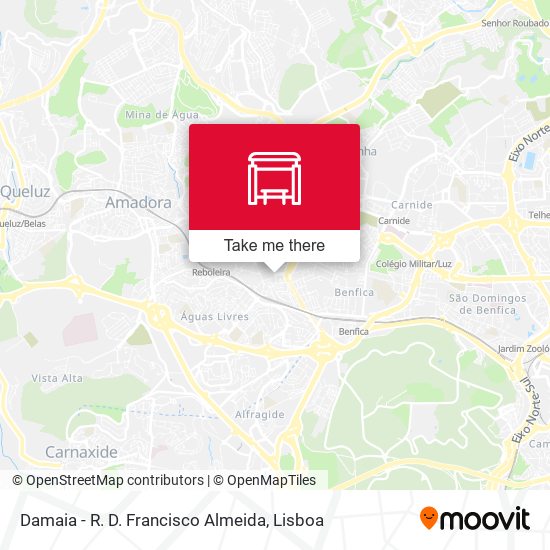 Damaia - R. D. Francisco Almeida mapa
