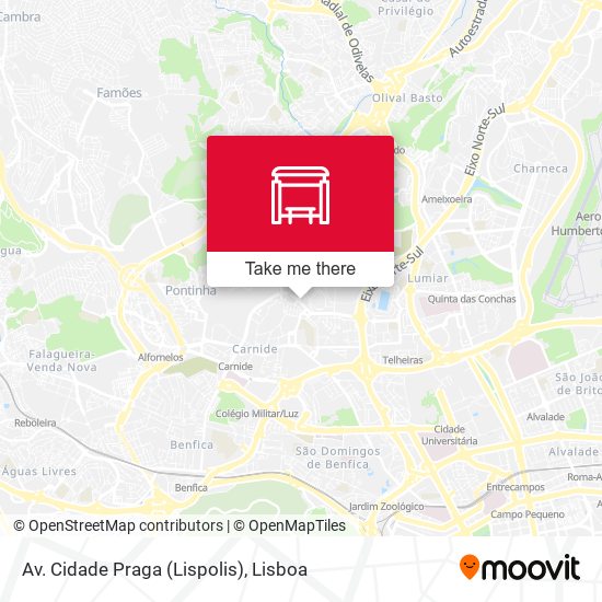 Av. Cidade Praga (Lispolis) mapa