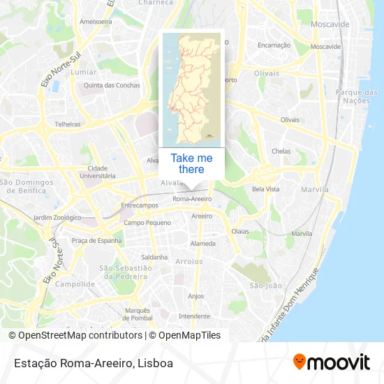 Estação Roma-Areeiro map