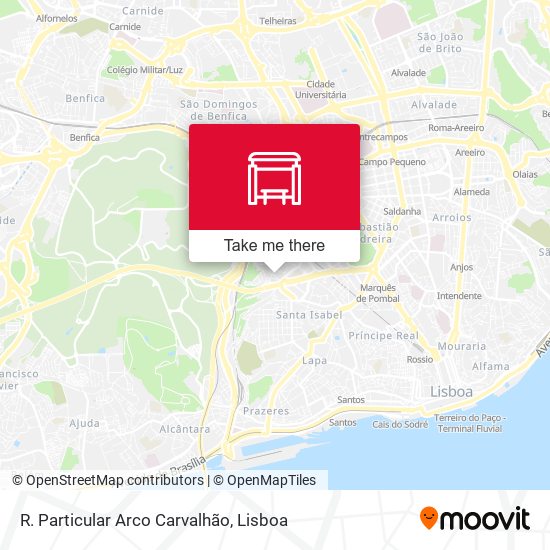 R. Particular Arco Carvalhão mapa