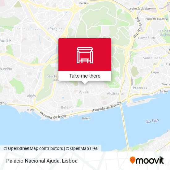 Palácio Nacional Ajuda mapa