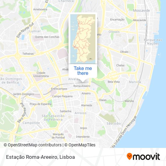 Estação Roma-Areeiro map