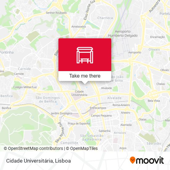 Cidade Universitária map