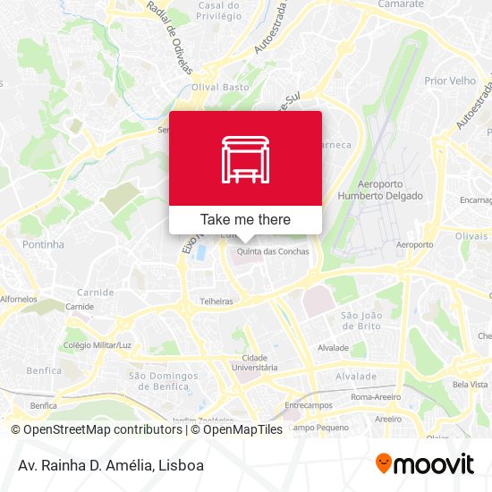Av. Rainha D. Amélia mapa