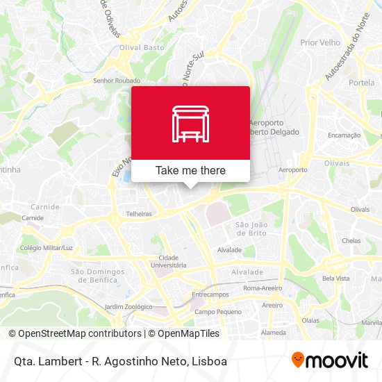 Qta. Lambert - R. Agostinho Neto mapa