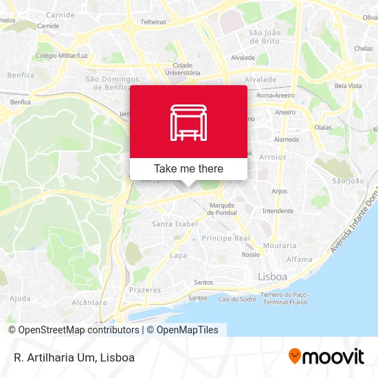 R. Artilharia Um map