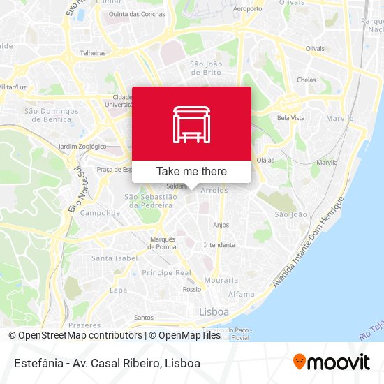 Estefânia - Av. Casal Ribeiro map