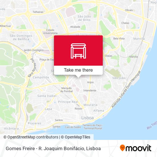 Gomes Freire - R. Joaquim Bonifácio map