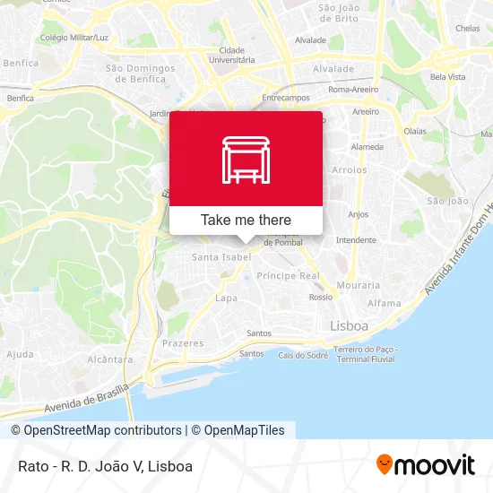 Rato - R. D. João V map