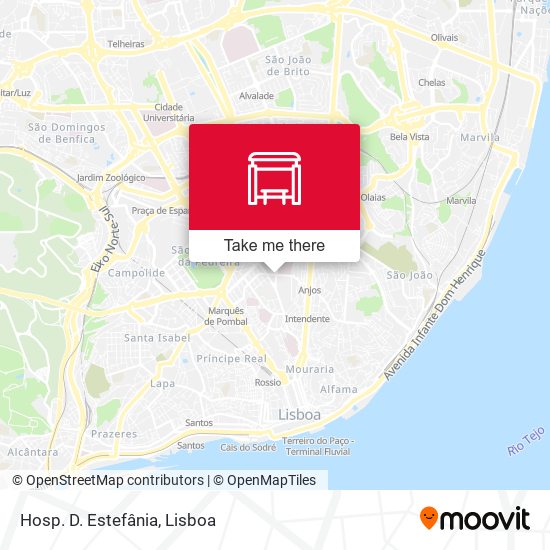 Hosp. D. Estefânia mapa