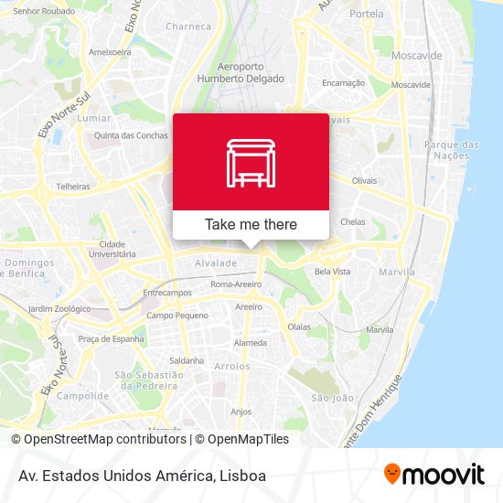 Av. Estados Unidos América mapa