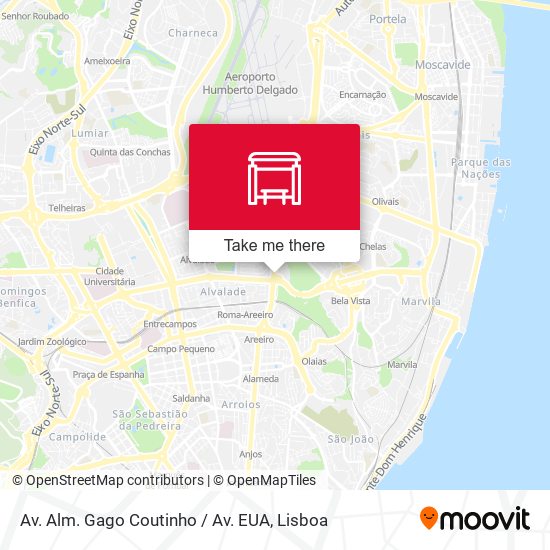 Av. Alm. Gago Coutinho / Av. EUA map