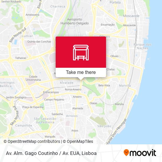 Av. Alm. Gago Coutinho / Av. EUA map