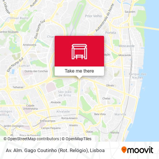 Av. Alm. Gago Coutinho (Rot. Relógio) map