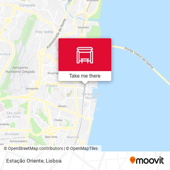 Estação Oriente mapa