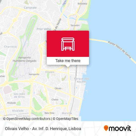 Olivais Velho - Av. Inf. D. Henrique map