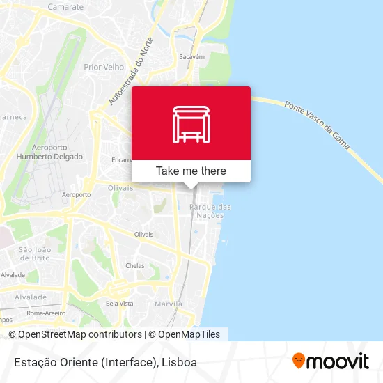 Estação Oriente (Interface) map