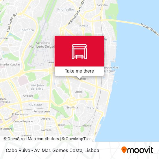 Cabo Ruivo - Av. Mar. Gomes Costa map