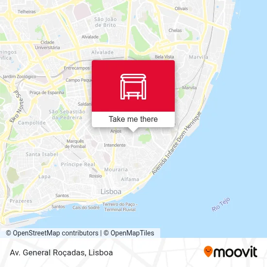 Av. General Roçadas map