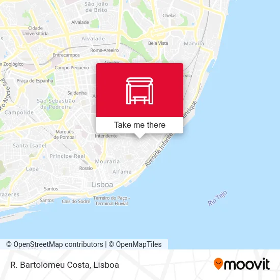 R. Bartolomeu Costa map
