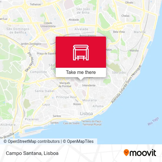 Campo Santana map