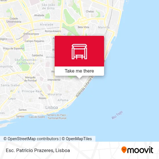 Esc. Patricio Prazeres map