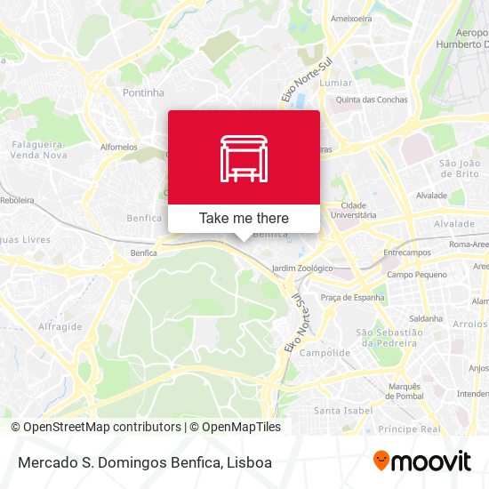 Mercado S. Domingos Benfica mapa