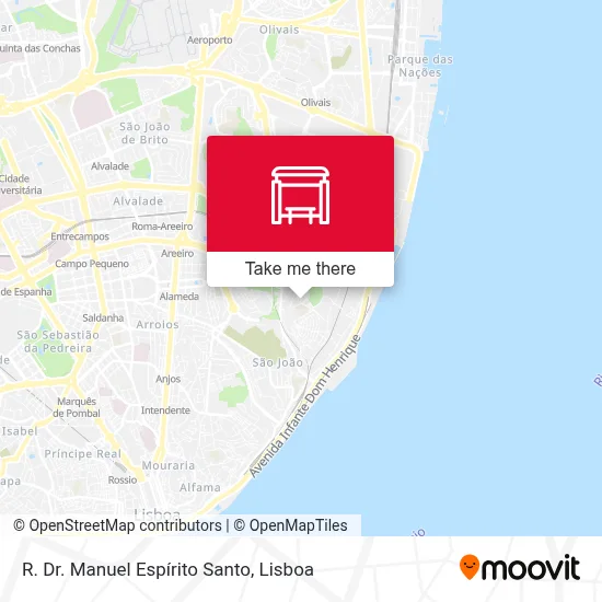 R. Dr. Manuel Espírito Santo map