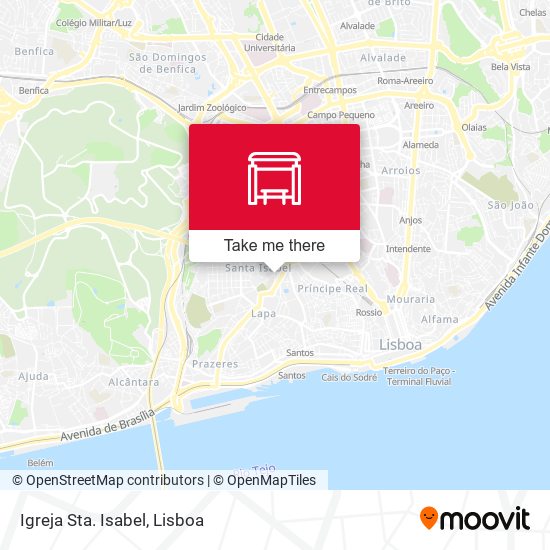 Igreja Sta. Isabel mapa