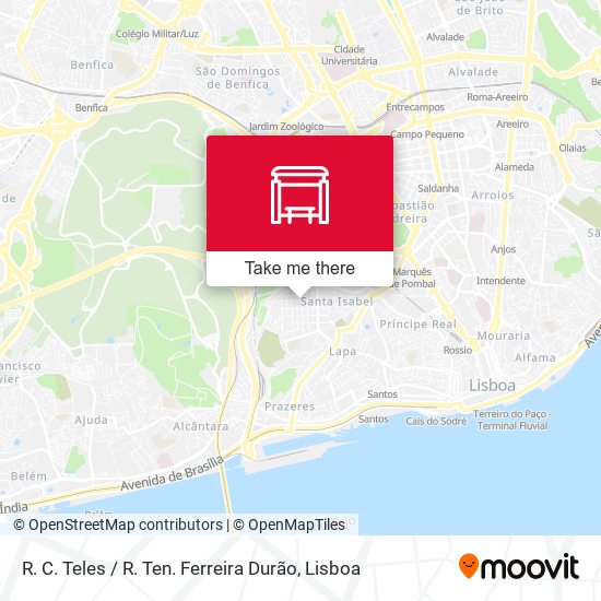 R. C. Teles / R. Ten. Ferreira Durão mapa