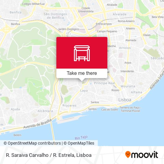 R. Saraiva Carvalho / R. Estrela mapa