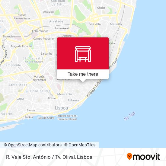 R. Vale Sto. António / Tv. Olival mapa
