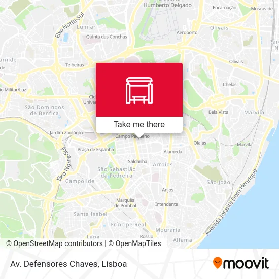 Av. Defensores Chaves map