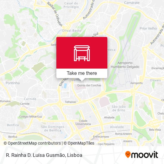 R. Rainha D. Luísa Gusmão map