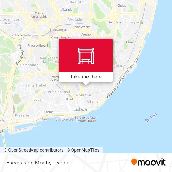 Escadas do Monte map