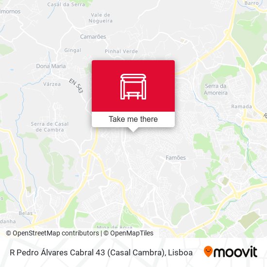 R Pedro Álvares Cabral 43 (Casal Cambra) map