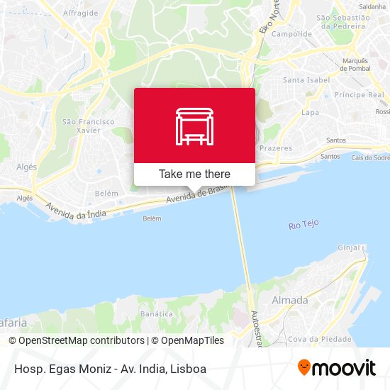 Hosp. Egas Moniz - Av. India map