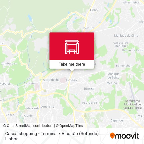 Cascaishopping - Terminal / Alcoitão (Rotunda) map