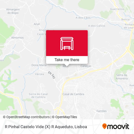 R Pinhal Castelo Vide (X) R Aqueduto mapa