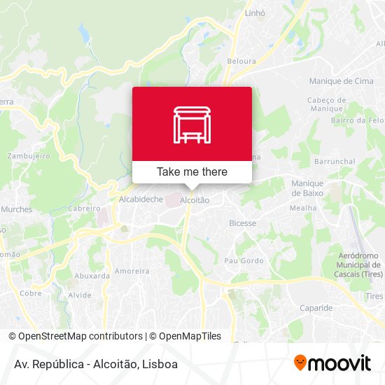 Av. República - Alcoitão mapa