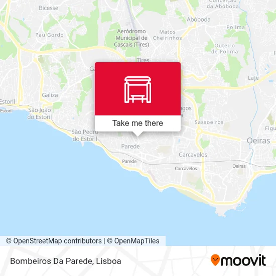 Bombeiros Da Parede map