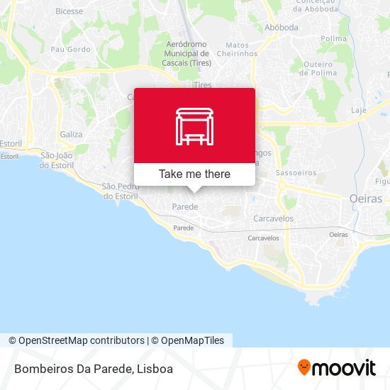 Bombeiros Da Parede mapa