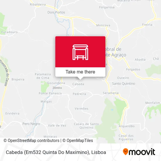 Cabeda (Em532 Quinta Do Maximino) map
